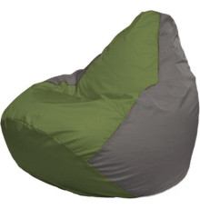 Кресло-мешок Flagman Груша Макси Г2.1-224 серый/оливковый