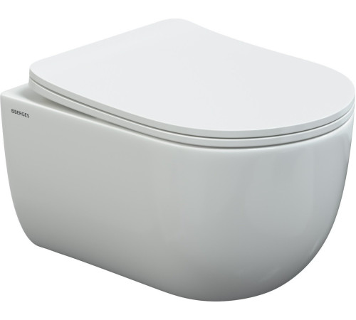 Унитаз подвесной Berges Wasserhaus Ventas Rimless + АТОМ 410 AT-043340 с сиденьем