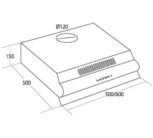 Кухонная вытяжка Akpo P3050 WK-7 черный