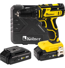 Дрель-шуруповерт Kolner KCD 20-2LC с 2-мя АКБ, кейс