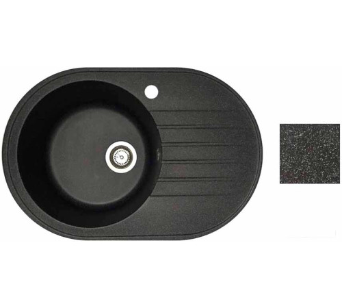 Кухонная мойка БелЭворс Rondo L черный, без сифона