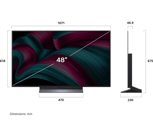 OLED телевизор LG OLED evo AI C5 OLED48C5RLA