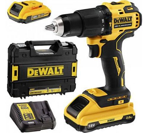 Ударная дрель-шуруповерт DeWalt DCD709D2T с 2-мя АКБ 2 Ah, кейс