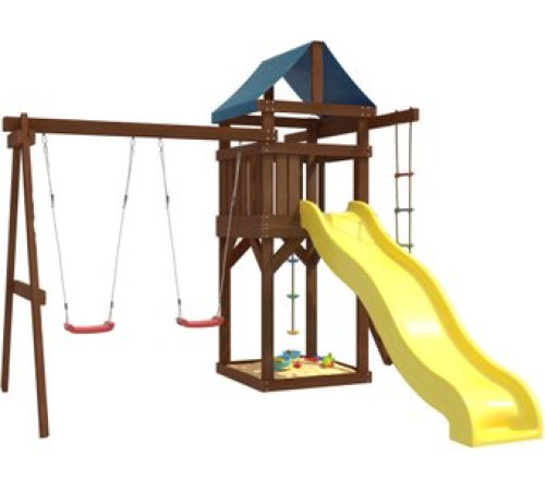 Игровой комплекс National Tree Company c качелями лодочка для улицы и дачи IgroWoods ДП-1 Premium