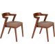 Стул с подлокотниками TetChair Versa мягкое сиденье 2шт, коричневый