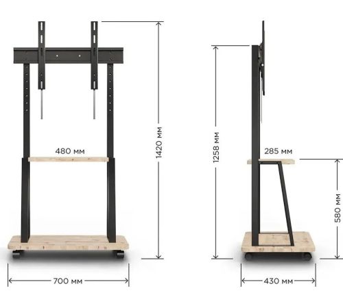 Стойка для телевизора Holder PR-108 серый/сланец