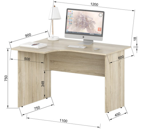 Стол Славянская столица С-1-12Л дуб сонома