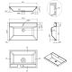 Умывальник Roxen Mila 70 gray 3001170-DG