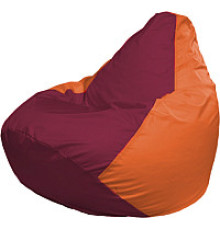 Кресло-мешок Flagman Груша Мега XXXL Г3.1-307 бордовый/оранжевый