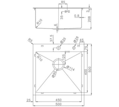 Кухонная мойка Raglo R700.5050.05