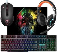 Клавиатура + мышь с ковриком + наушники Defender Singularity MKP-118