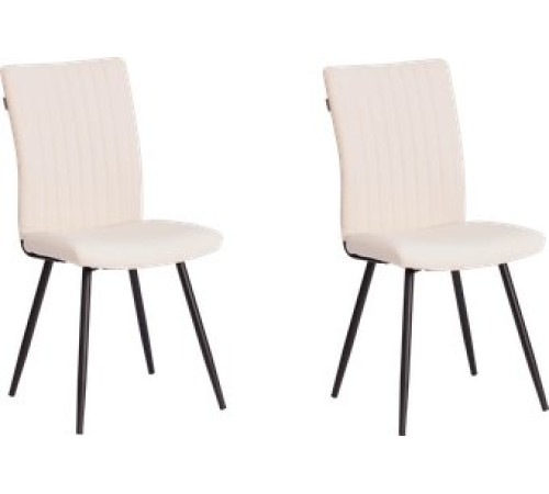 Стул TetChair Monte Carlo Trend велюр, молочный/черный, 2 шт