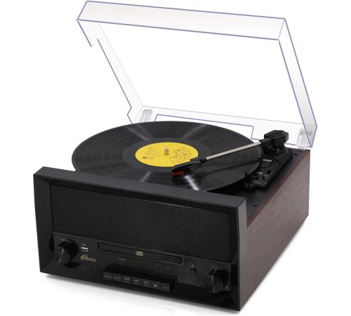 Многофункциональный аудиоцентр Ritmix LP-400B черный/коричневый
