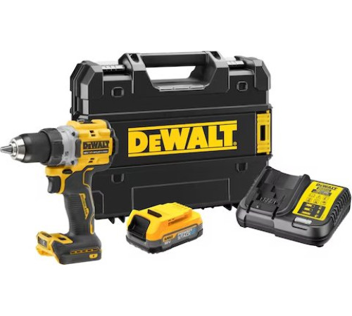 Дрель-шуруповерт DeWalt DCD800E1T с 1-им АКБ 1.7 Ач, кейс