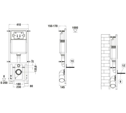 Инсталляция для унитаза WeltWasser Marberg 410 RD