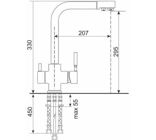 Смеситель Ulgran Quartz UQ-016 04 платина