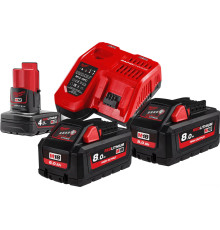 Аккумулятор с зарядным устройством Milwaukee M18 M18HNRG-802 4933471073 2 x 18В/8 Ач + 12В/4 Ач + 12-18В