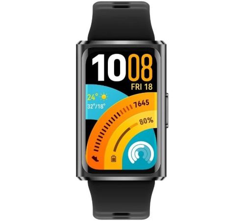 Фитнес-браслет Huawei Band 11 Pro черный, с черным силиконовым ремешком, международная версия