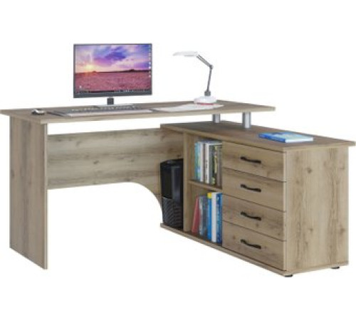 Стол Сокол КСТ-109 правый дуб делано