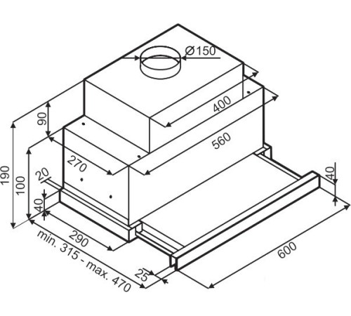 Кухонная вытяжка MAUNFELD Galaxy 60 белый