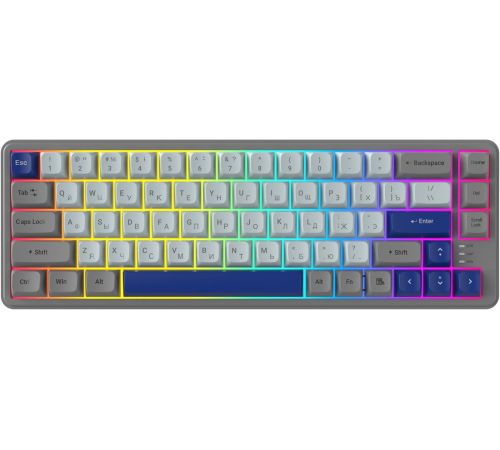 Клавиатура Ritmix RKB-568BL серый/голубой