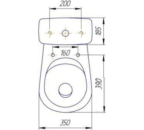 Унитаз Rosa Лира зеленый