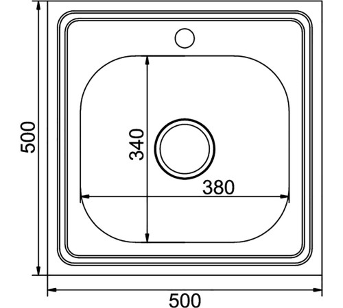Кухонная мойка Mixline 555228 с сифоном