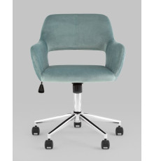 Офисное кресло Stool Group Ross chrome velvet Olive 61 велюр серо-зеленый
