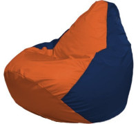 Кресло-мешок Flagman Груша Макси Г2.1-209 синий темный/оранжевый