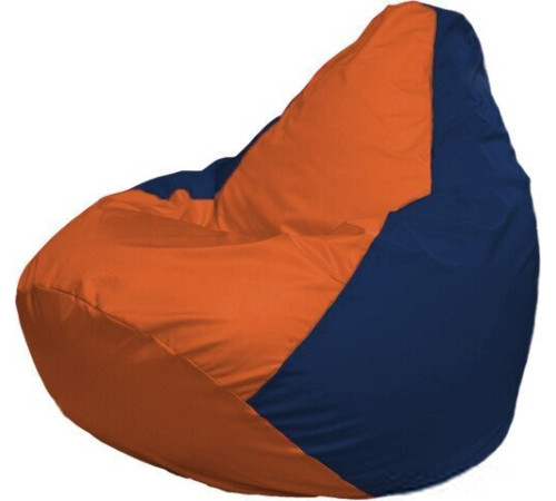 Кресло-мешок Flagman Груша Макси Г2.1-209 синий темный/оранжевый