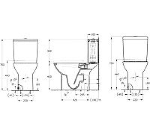 Унитаз напольный Roca Debba Round Rimless 734299P00Y с двойным выпуском