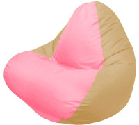 Кресло-мешок Flagman Relax Г4.1-050 бежевый темный/розовый