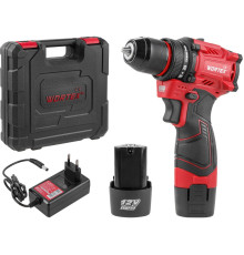 Дрель-шуруповерт Wortex BD 1220 DLi 1333699 с 2-мя АКБ, кейс
