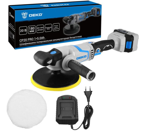 Полировальная машина Deko CP20 PRO 084-1087 с 1-им АКБ