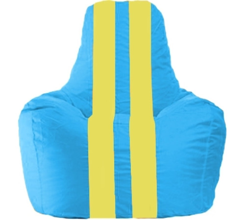 Кресло-мешок Flagman Спортинг С1.1-280 голубой/желтый