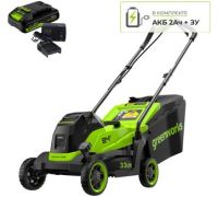 Газонокосилка Greenworks GD24LM331K2 2520607UA с 1-им АКБ