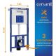 Инсталляция для унитаза Cersanit Aqua Prime М 50 68179 с кнопкой Twins 63526 кнопка белый