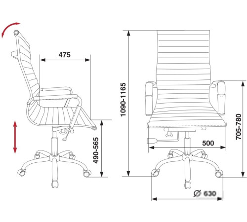 Кресло Бюрократ CH-883 бежевый