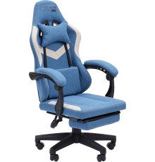 Игровое геймерское кресло CHAIRMAN CH26 ткань, голубой/бежевый