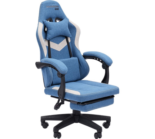 Игровое геймерское кресло CHAIRMAN CH26 ткань, голубой/бежевый
