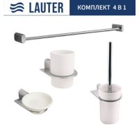 Набор аксессуаров для ванной Lauter 21SH2061 + 21SH2051 + 21SH42011 + 21SH2111 Chrome, 4 предмета