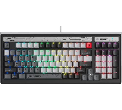 Клавиатура A4Tech Bloody B950 черный/серый, Light Strike Libra Brown