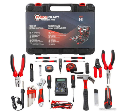 Набор домашнего мастера ForceKraft FK-1034 34 предмета