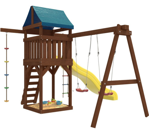 Игровой комплекс National Tree Company c качелями лодочка для улицы и дачи IgroWoods ДП-1 Premium