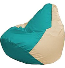 Кресло-мешок Flagman Груша Медиум Г1.1-293 бирюзовый/светло-бежевый