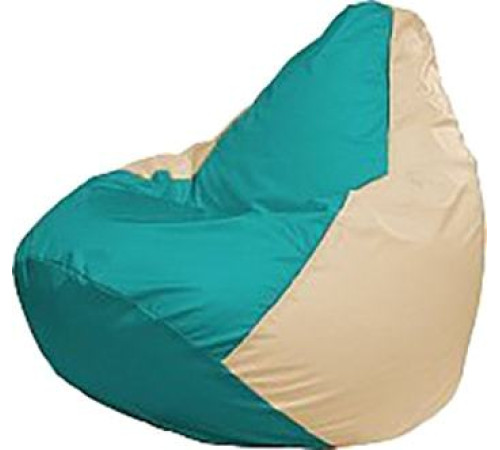 Кресло-мешок Flagman Груша Медиум Г1.1-293 бирюзовый/светло-бежевый