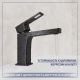 Умывальник Lauter 21478 + Cascade 21СК655BS с сифоном 21635B черный матовый
