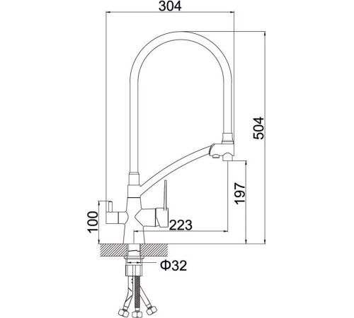Смеситель Potato P4077BL