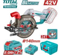 Дисковая циркулярная пила Total TSLI4214012 с 2-мя АКБ