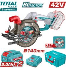 Дисковая циркулярная пила Total TSLI4214012 с 2-мя АКБ
